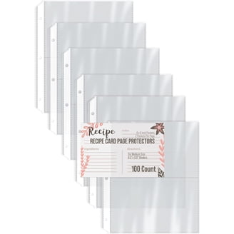 4x6 recipe card plastic sleeves 20 Pack of Page Protectors, Clear Refill Sheets Recipe Organizer for 3 Ring Binders, 4" x 6", 2 Pockets Per Page, Holds 4 Cards Per Sheet, Perfect for Recipe these rugged plastic sleeves offer superior structural rigidity to prevent wrinkling A5 Binder Pocket Sheets Freude
