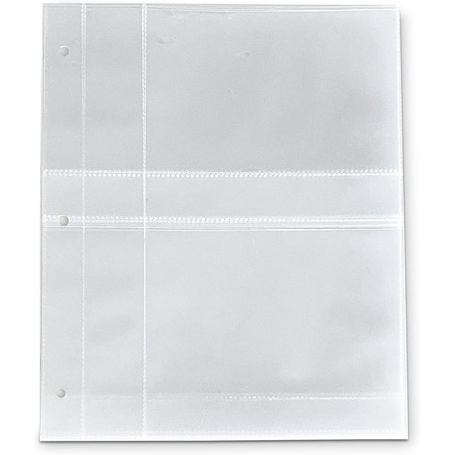 Recipe Card Plastic Sleeve Protector Pages for 3 ring binders from