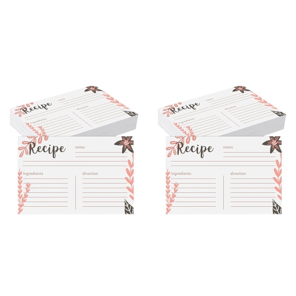 Recipe Card Stock 4x6 Inches 50 Sheets Blank Recipe Cards Blank Index CardsforRecipe Organization Cooking Kitchen Notes And Meal Tracking, 100 Pack Recipe Cards, Blank Cooking Index Cards