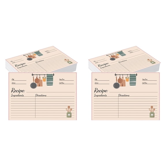 Recipe Card Stock 4x6 Inches 50 Sheets Blank Recipe Cards Blank Index CardsforRecipe Organization Cooking Kitchen Notes And Meal Tracking, 100 Pack Recipe Cards, Blank Cooking Index Cards