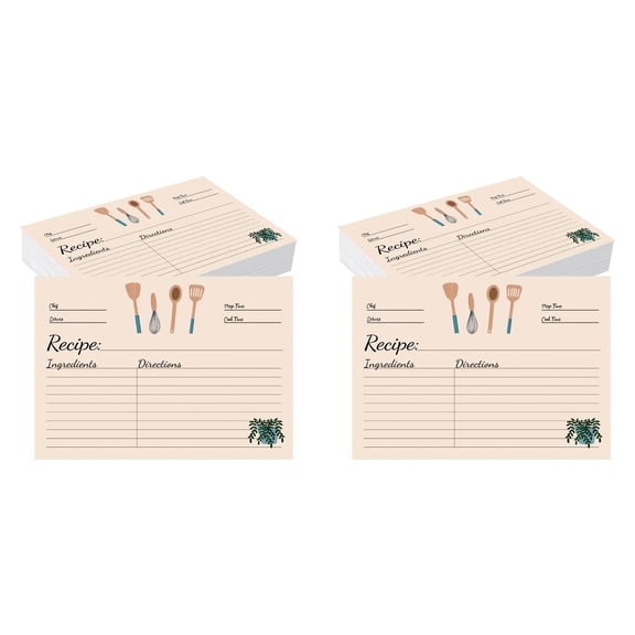 Recipe Card Stock 4x6 Inches 50 Sheets Blank Recipe Cards Blank Index CardsforRecipe Organization Cooking Kitchen Notes And Meal Tracking, 100 Pack Recipe Cards, Blank Cooking Index Cards