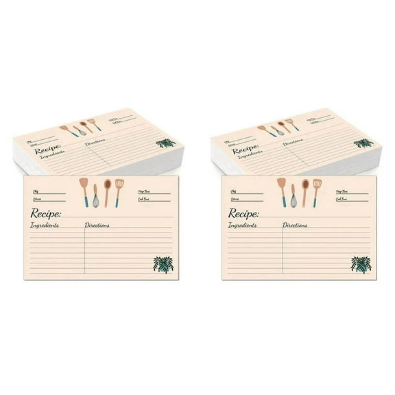 Recipe Cards 4X6Inches Set of 200 Double Sided Thick Cardstock Blank Recipe Cards for Mom, Sister, Daughter, Friend Gift