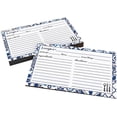 thumbnail image 1 of Recipe Cards Lined with Blue and White Design 4" X 6" Double-Sided Premium Thick Card Stock Great Gift for Amateurs or Experienced Chefs (Pack of 50), 1 of 6