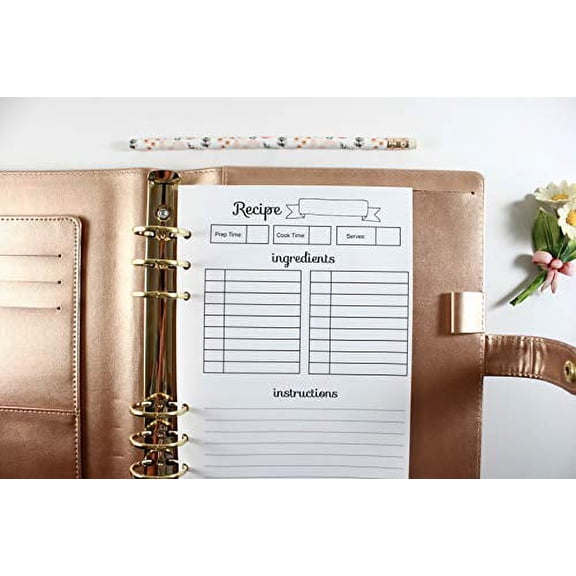 Recipe Inserts for A5 Planners