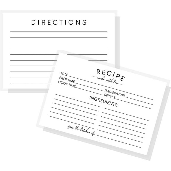 Recipe Cards Printable
