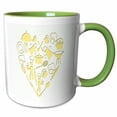 thumbnail image 1 of 3drose, Recipe Kitchen Utensils Yellow, 11oz Two-tone Green Mug, 1 of 6