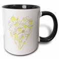 thumbnail image 1 of 3drose, Recipe Kitchen Utensils Yellow, 15oz Two-tone Black Mug, 1 of 6