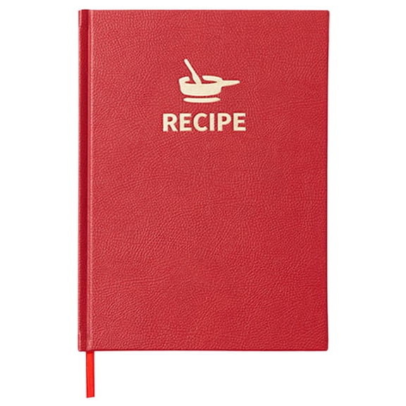 Recipe Organizer Book, DIY Cookbook to Write In Own Recipes, Hardcover Personalized Cooking Journal with Index Pages, 8.82x7.05 Inch 186 Pages, Red 1 Pack, YDYB