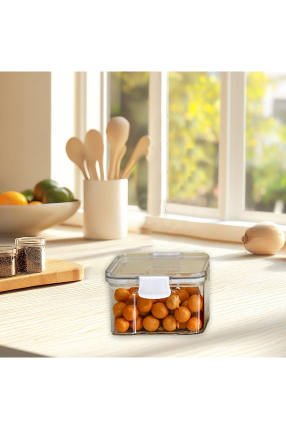 Recipiente hermético transparente con tapa almacenar alimentos. Botes plá alimentos secos, ideal organizar y almacenar alimentos en la despensa la cocina. Apto lavavajillas.