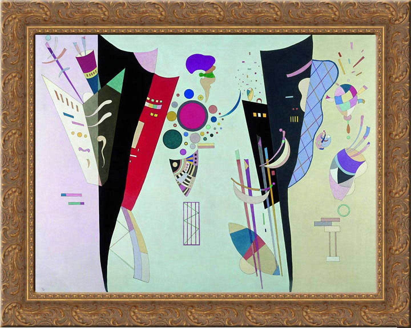 Reciprocal Accords 24x20 Gold Ornate Wood Framed Canvas Art by Wassily ...