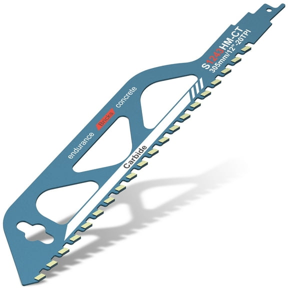 Reciprocating Saw Blade 10/12/18/20inch Universal Cutting Recip Sabre Saw Blade Alloy Steel Brick Concrete Cutting Saw Blade Masonry Cutting Blade for Cement Composite Panels Bricks