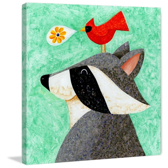 "Recital for Raccoon" Painting Print on Wrapped Canvas