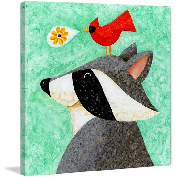 "Recital for Raccoon" Painting Print on Wrapped Canvas