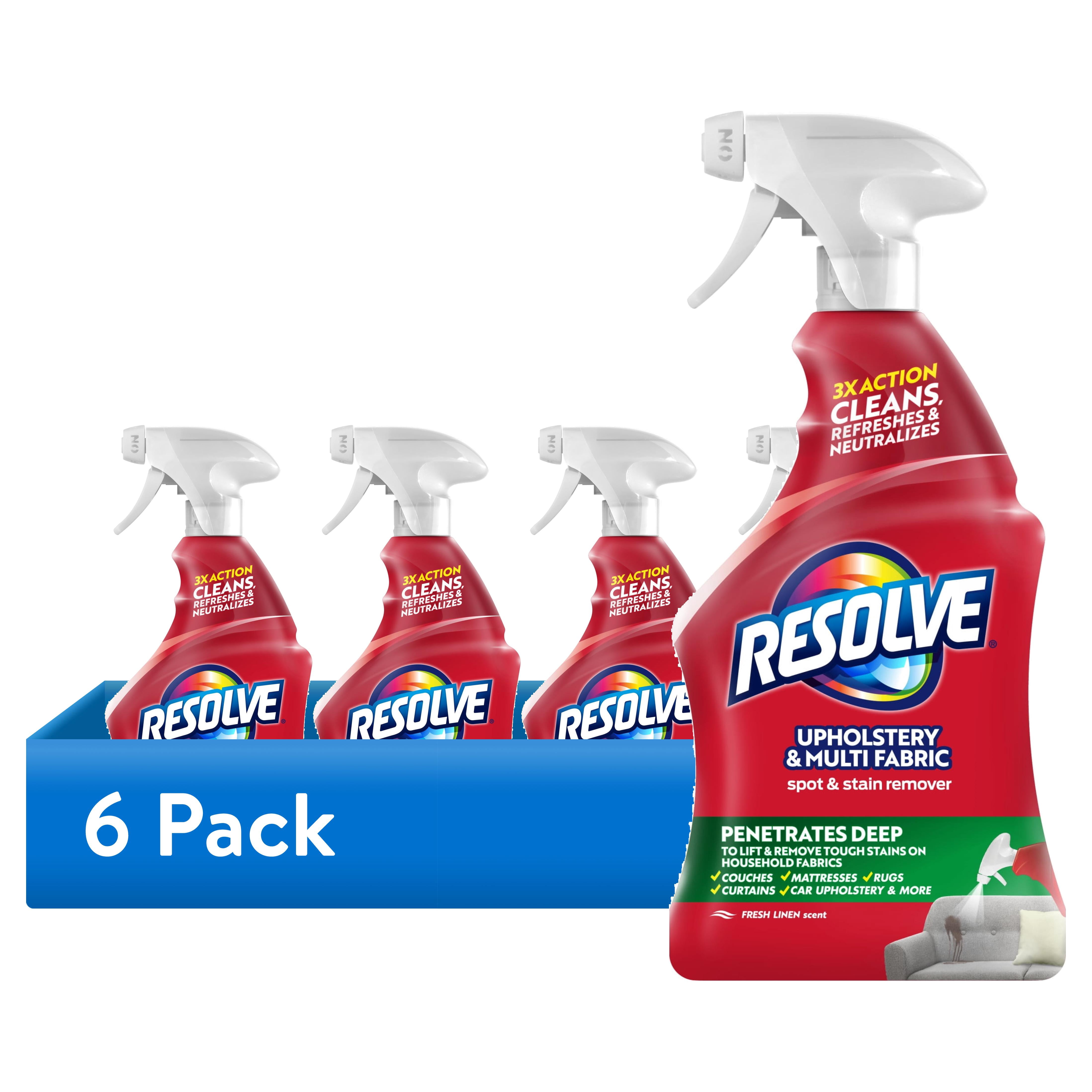 (6 pack) Resolve Multi-Fabric Upholstery Cleaner Solution and Stain ...