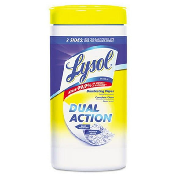 Reckitt Benckiser Citrus Disinfecting Wipes- Canister - 75 Count - 7in. x 8in.