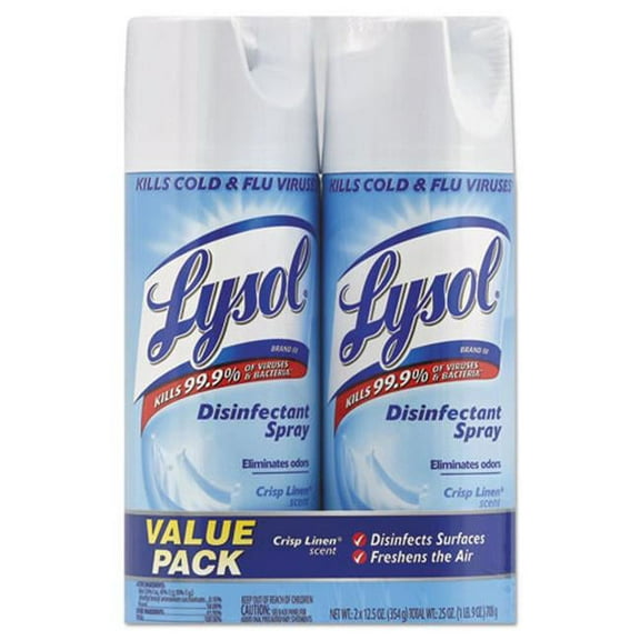 Reckitt Benckiser  Disinfectant Spray - Crisp Linen - 12.5 oz. Aerosol - 2 Pack