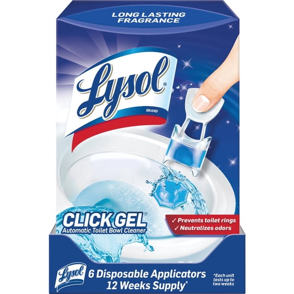 Reckitt & Benckiser Lysol Click Gel Automatic Toilet Bowl Cleaner - Pack of 8