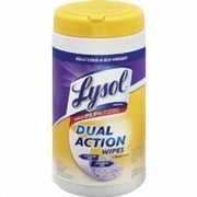 Reckitt & Benckiser Lysol Dual Action Disinfectant Wipe - Pack of 24