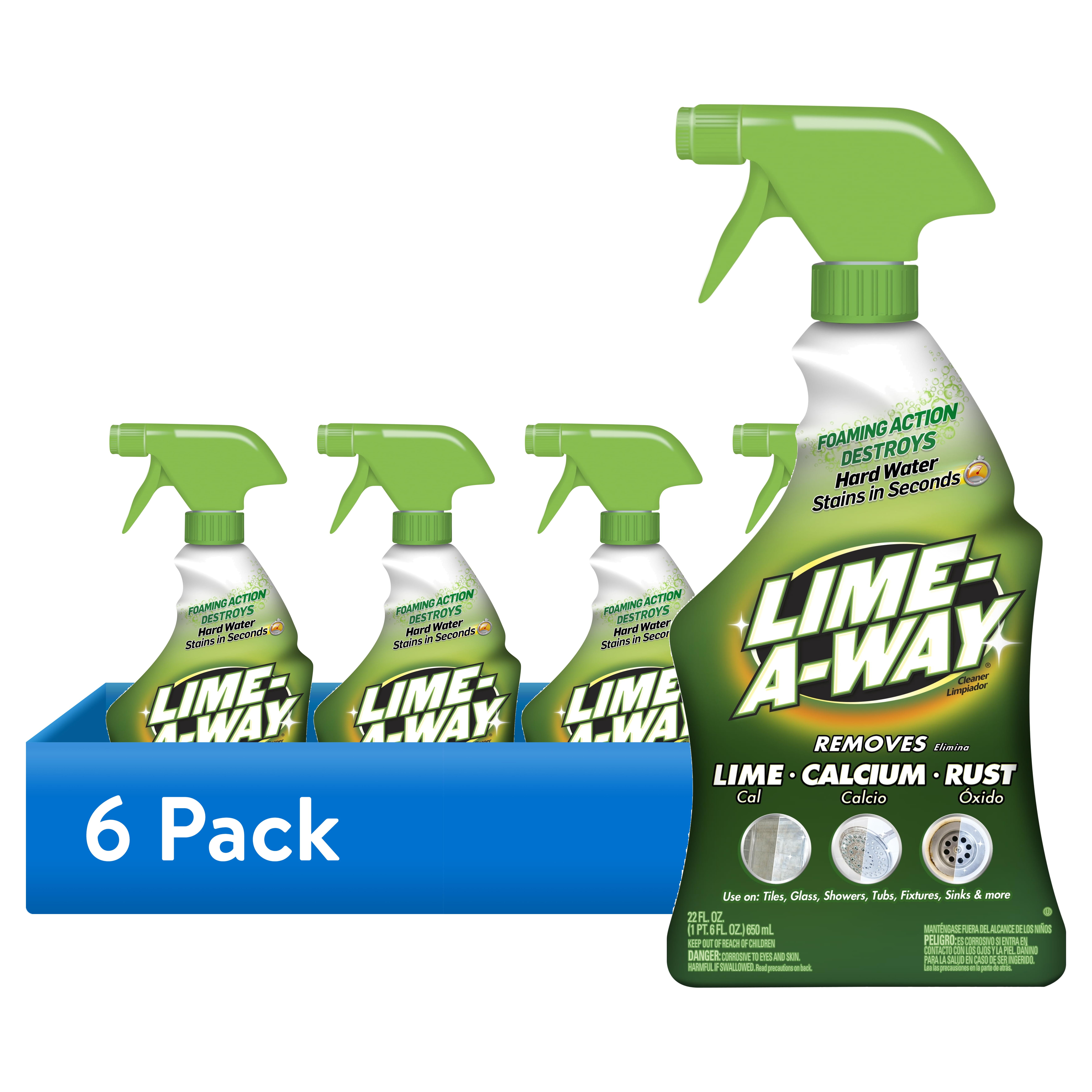 6 pack) Lime-A-Way Hard Water Stain Remover Spray, Removes Lime