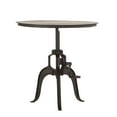 thumbnail image 1 of World Interiors Artezia 30" Adjustable Crank Wood Side Table in Matte Black, 1 of 4