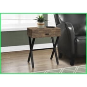 Reclaimed Wood-Look Coffee Table with Black Metal Base - Stable X-Frame, Multi-Use for Living Room Bedroom