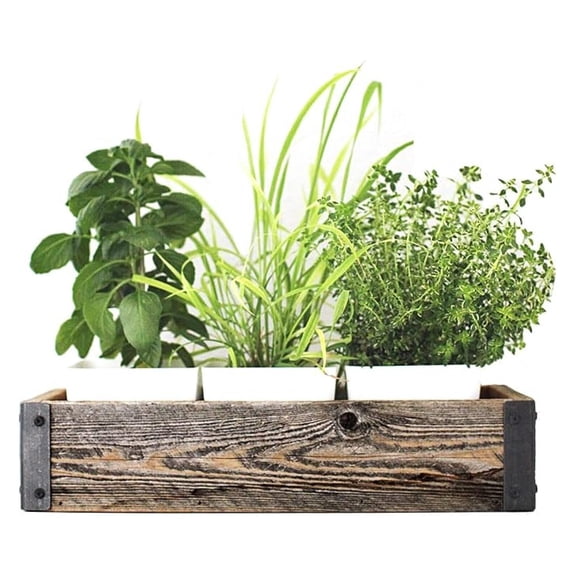 Reclaimed Wood Planter Box - 24 Inch - Indoor Outdoor Plants, Rustic Barn Wood Decor, Gardening Gift