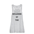 thumbnail image 1 of Reclaiming My Time Women's Fashion Sleeveless Flowy Racerback Workout Yoga Tank Top Sport Grey 2X-Large, 1 of 3
