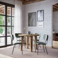 thumbnail image 1 of Reclamation Five Piece Round Rustic Reclaimed Solid Wood Round Dining Set with Upholstered Chairs, 1 of 4