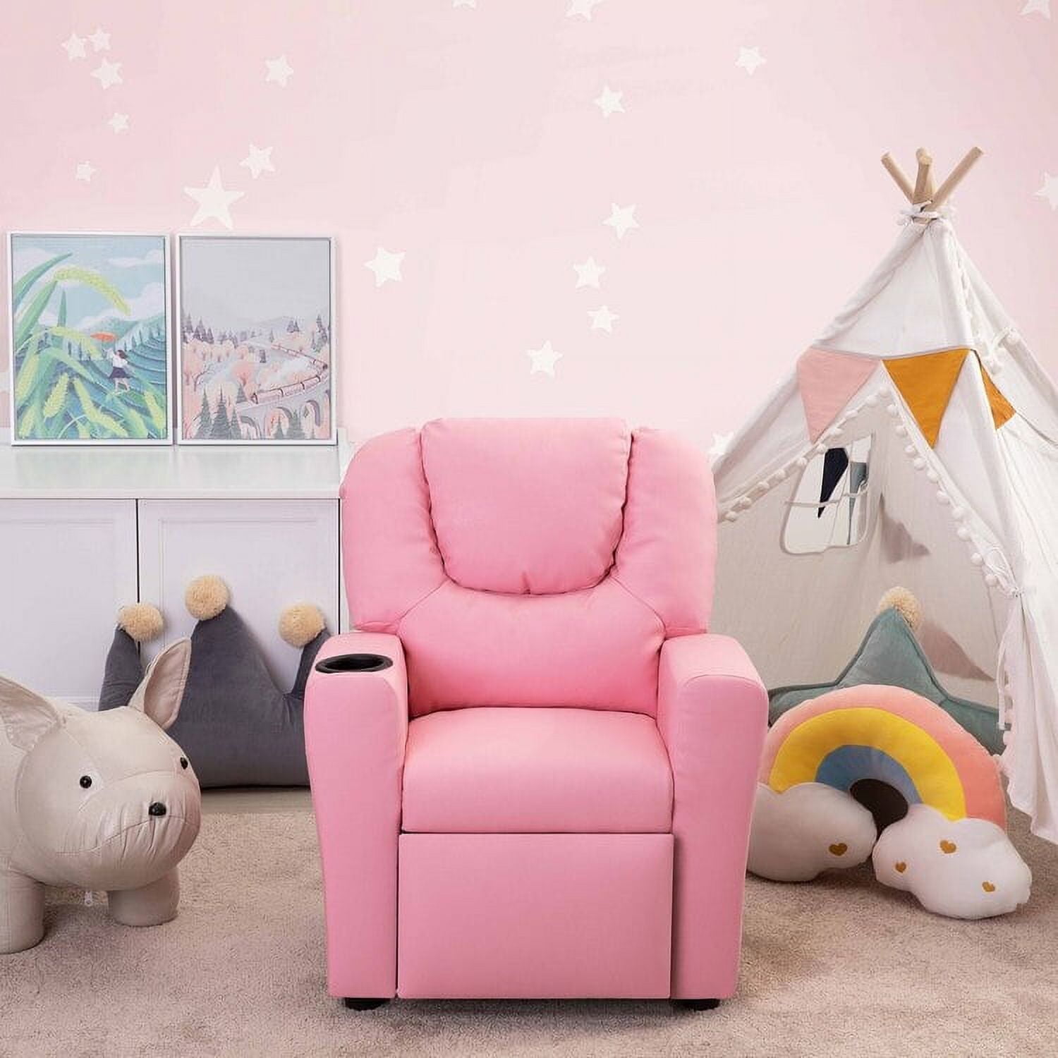 Pink camo kids recliner hotsell