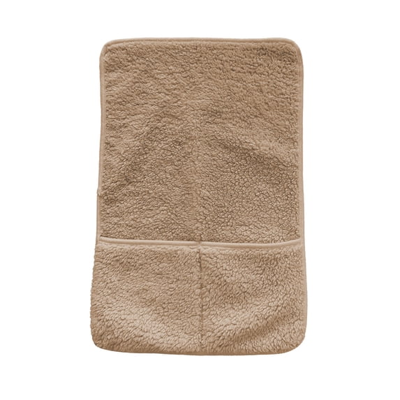 Recliner Armrest Covers for Sofa with Storage Pockets Non-slip Lambskin Fabric Washable Furniture Protector 66 cm x 50 cm