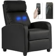 thumbnail image 1 of Recliner Chair for Adults Sofa Chair Recliner Massage Recliner Chair Ergonomic Lounge with Remote Control Gaming Recliner Chair Soft Reading Chair Living Room Chair Single Theater Seating Chair, Black, 1 of 8