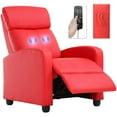 thumbnail image 1 of Dkeli Massage PU leather Living Room Remote Control Recliner Red, 1 of 8