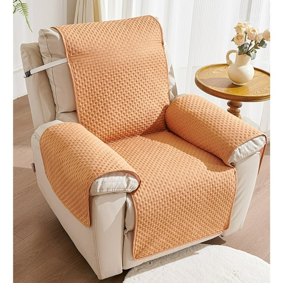 Recliner Chair Cover, One Piece Sofa Towel for Pet Protection, Soft Polyester Slipcover for Rocking Massage Chair, Washable Furniture Protector for Living Room, Anti Slip Dirt Resistant Cover