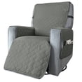 thumbnail image 1 of Recliner Chair Cover, Soft Breathable Recliner Sofa Protector, One-Piece Design with Storage Pockets Washable Pet Friendly Furniture Cover, Gray, 1 of 6