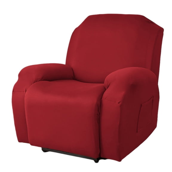 Recliner Chair Cover Soft Recliner Sofa Slipcover with Side Pockets Washable Furniture Protector Cover for Dog Cat Pets