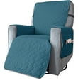 thumbnail image 1 of Recliner Chair Cover | Universal Fit Sofa Protector | Anti-Slip Pet-Friendly Furniture Cover with Storage Pockets | Washable Polyester Fabric | 27"x51" Size | Solid Color Design, 1 of 6