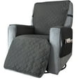 thumbnail image 1 of Recliner Chair Cover | Universal Fit Sofa Protector | Anti-Slip Pet-Friendly Furniture Cover with Storage Pockets | Washable Polyester Fabric | 27"x51" Size | Solid Color Design, 1 of 6