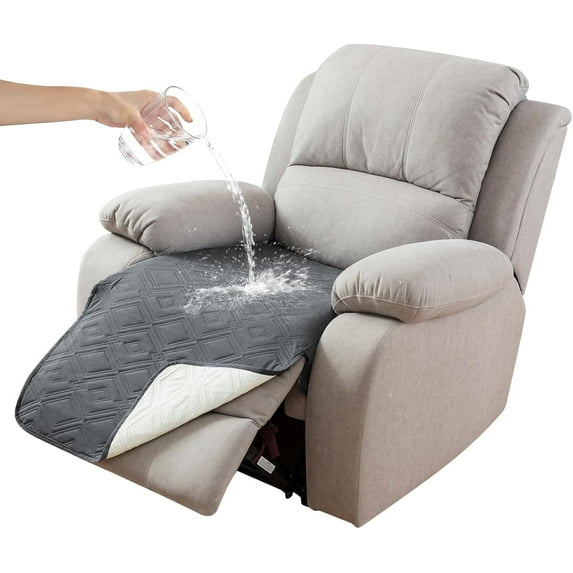Recliner Chair Covers, 100% Waterproof Anti-Slip Recliner Cover Dog Chair Cover Furniture Protector, Chair Sofa Slipcover for Pets Dogs(Dark Gray)