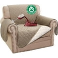 thumbnail image 1 of Recliner Chair Covers, 100% Waterproof Sofa Covers Chair Cover Slipcover Couch Protector Triple Non-Slip Sofa Slipcover for 1 Cushion Furniture Protector for Pets, Kids, Dog (23", Khaki), 1 of 6
