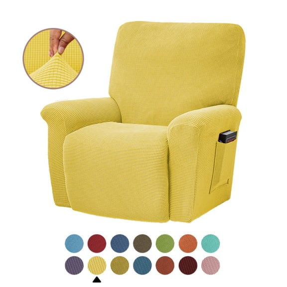 Recliner Chair Covers Recliner Covers Stretch Couch Cover Slipcovers 4 Piece Furniture Protector with Elastic Bottom for Dog,Kids