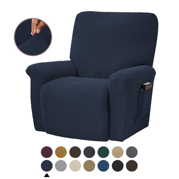 Recliner Chair Covers Recliner Covers Stretch Couch Cover Slipcovers 4 Piece Furniture Protector with Elastic Bottom for Dog,Kids