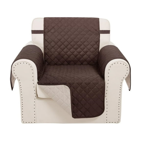Recliner Chair Covers Reversible Sofa Couch Cover for Pets Lazy Boy Furniture Protector(23''Chair,Chocolate/Beige)