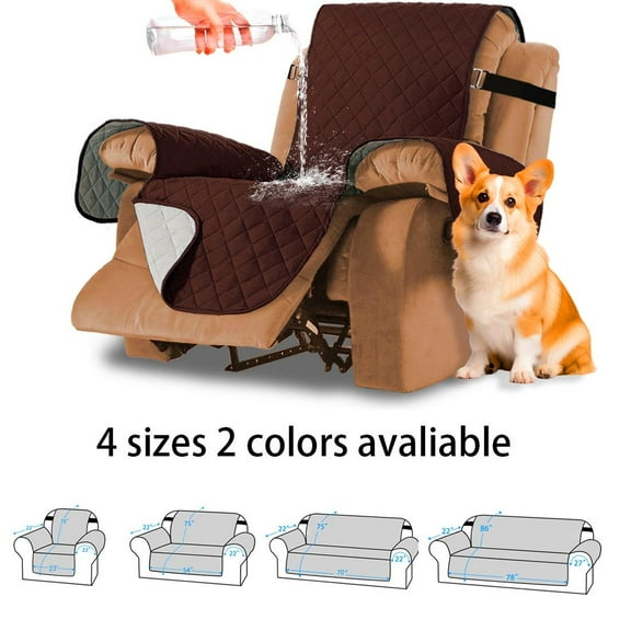 Recliner Chair Covers,Waterproof Chair Covers Machine Washable Sofa Cover, Omewoold Couch Slipcover Non Slip Furniture Protector for Pets Kids Dogs Living Room (Brown, 23")