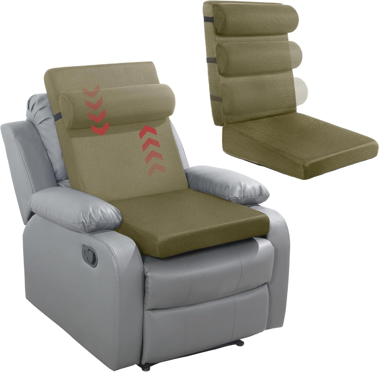 Lumbar Pillow MABOZOO Sherpa Fleece Lumbar Support Pillow For