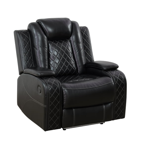 Recliner Chair, Living Room Furniture Power Leather 3 Seater Reclining ...