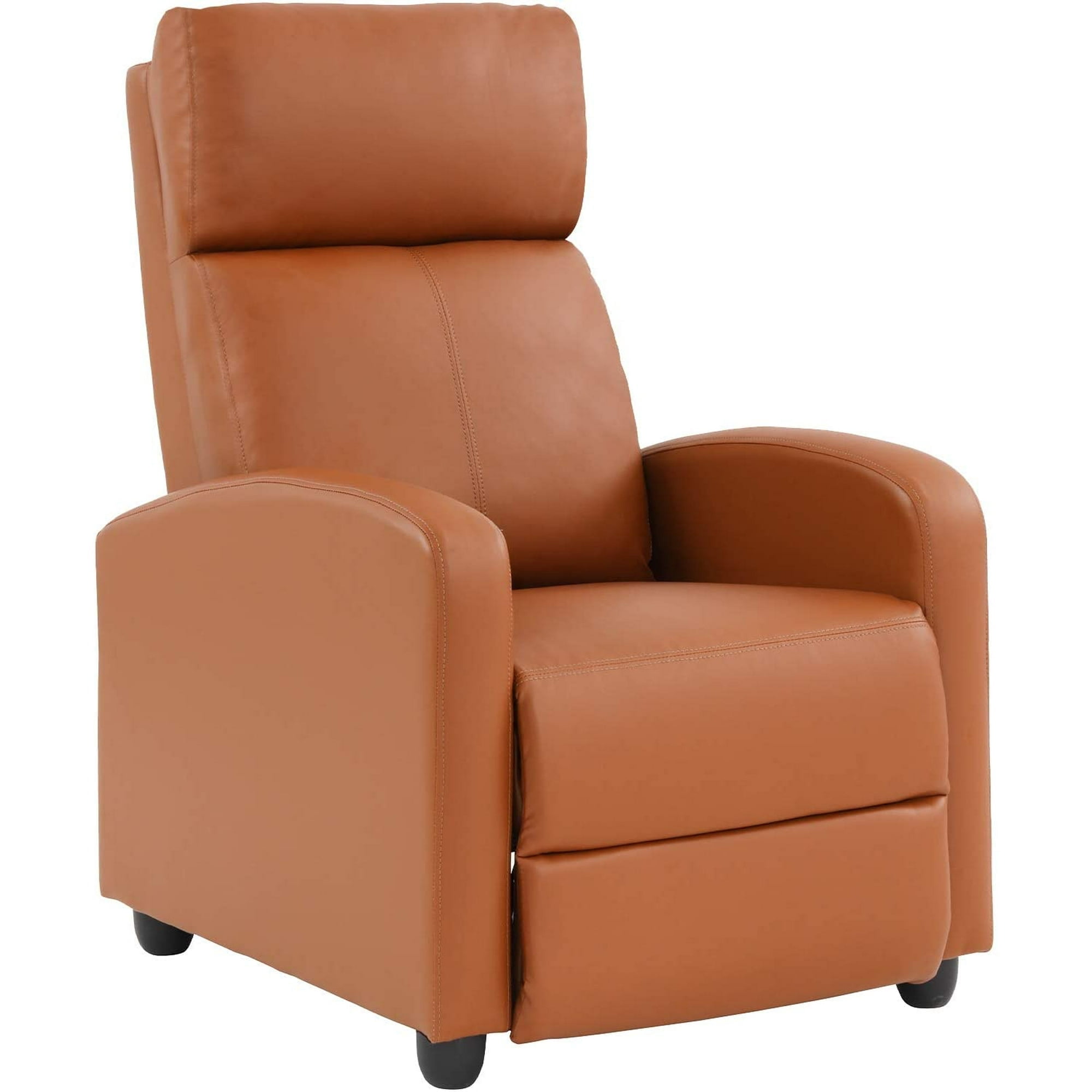 Fdw wingback recliner chair leather single modern sofa home theater seating for living room discount