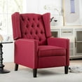 thumbnail image 1 of Recliner Chair, Manual Wingback Recliner Chair with Nailhead Trim and Birch Legs, Tufted Single Sofa for Home, Living Room, Office, Bedroom, 27.16"W-Red, 1 of 7