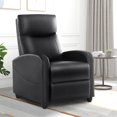 thumbnail image 1 of Recliner Chair, PU Leather Single Sofa Chair with Padded Seat and Backrest for Home Theater Living Room, Black, 1 of 8
