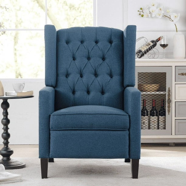 Recliner Chair Tufted Push Back Arm Chair with Adjustable Backrest Wingback Accent Chair Armchair Single Sofa with Nailed Trim for Living Room