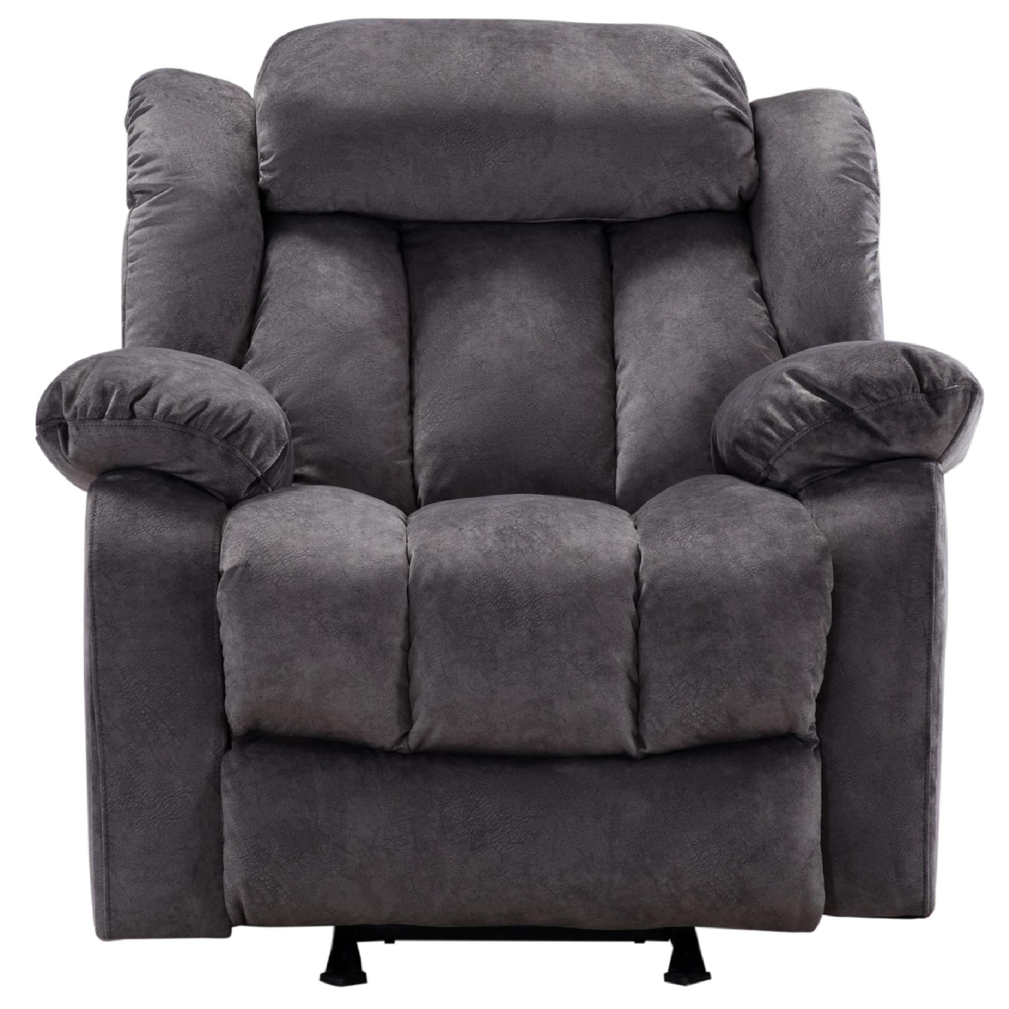 Recliner Chair with Thickened Headrest and Back, Fabric Recliner Chair